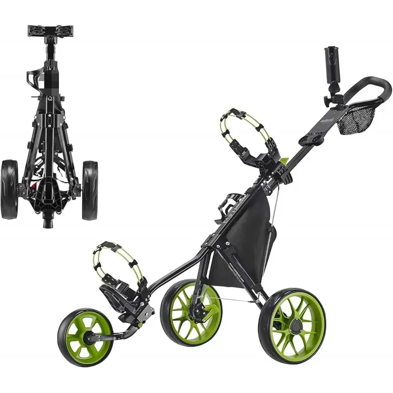 AQCaddytek CaddyLite 11.5 V3 3 Wheel Golf Push - SuperLite Deluxe,Lightweight,Easy To Fold Caddy Cart Pushcart