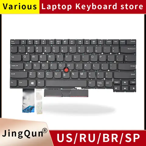 Replacement US/Russian Keyboard for Lenovo Thinkpad T490S T495S T14S Gen1 Laptop SN20W19523 With Backlight
