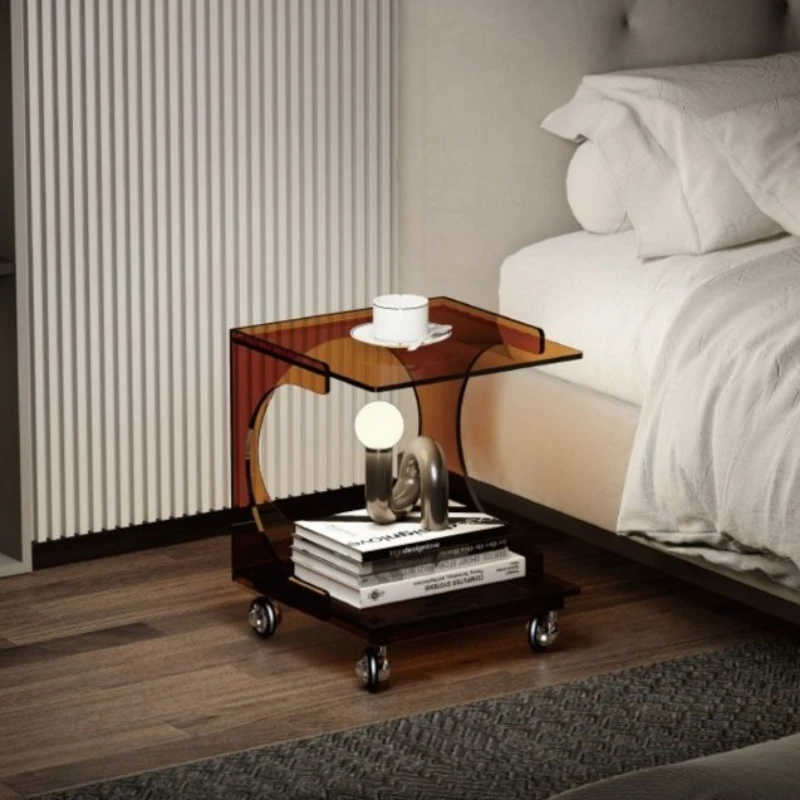 side cabinet modern simple small living room small coffee movable corner light luxury side