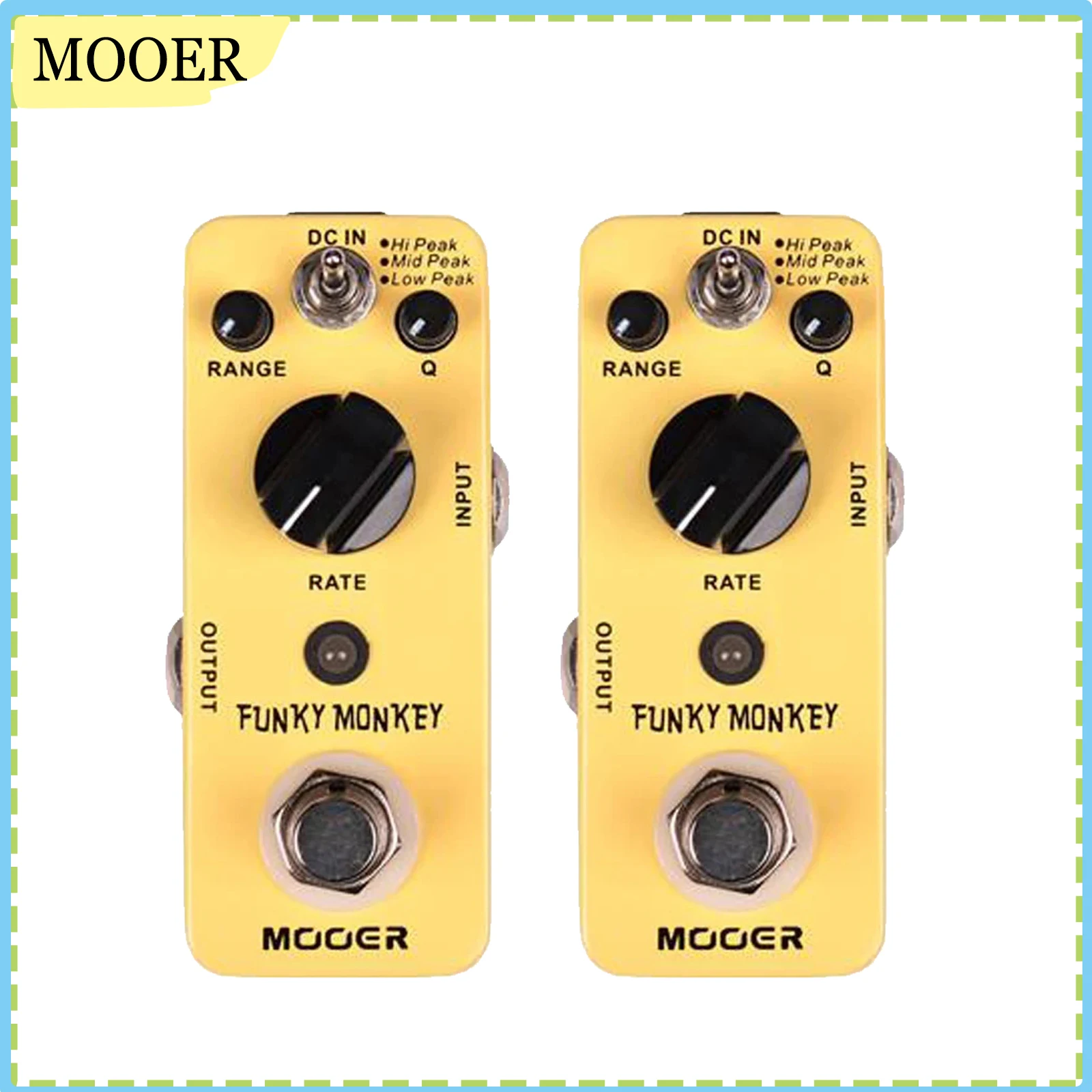 

MOOER Funky Monkey Guitarra Effect Pedal Auto Wah Effect 3 Modes Hi Mid Low Peak Pedal Electric Guitar Accessories True Bypass
