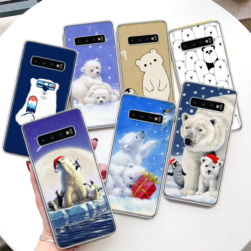 Polar Bear Newly Arrived Coque Phone Case For Samsung Galaxy S24 S23 Ultra S22 S21 S20 FE S10 Plus S10E S9 S8 + Lite Soft Cover