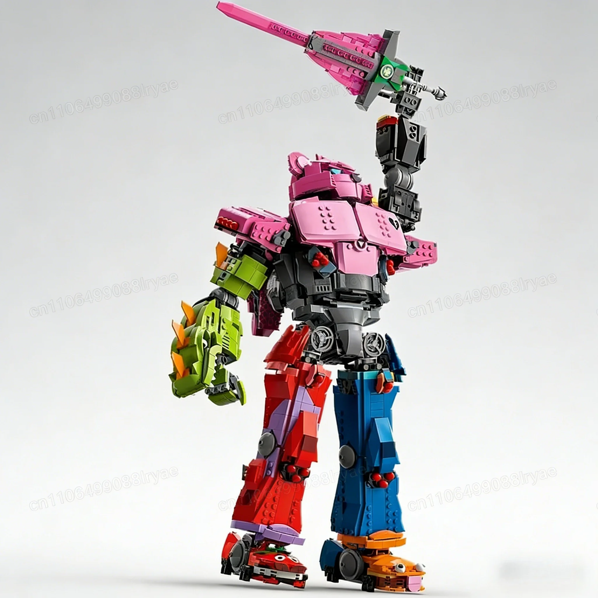 

Hero Mecha Combat Team Creative Game Series SI-FI Interstellar Robot Robot Leader Model Christmas Building Block Toy
