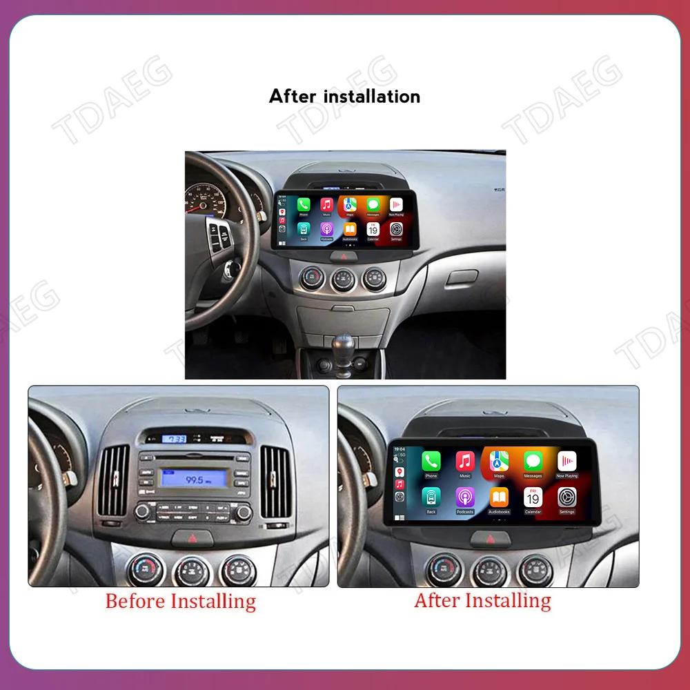 Radio Multimedia con GPS para coche, reproductor de vídeo con pantalla grande IPS, FM, WIFI, cámara trasera, 8 + 256G, para Hyundai Elantra 2006-2011