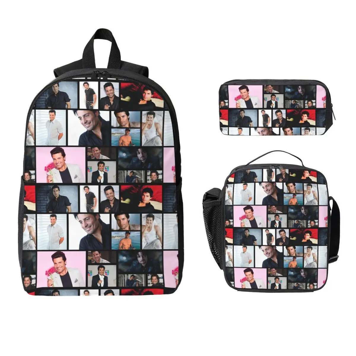 

Chayanne 3 Backpack Student Boys Girls BookBag School Bag Computer Shoulder Bags 3ps Insulated Lunch Bag Pencil Case