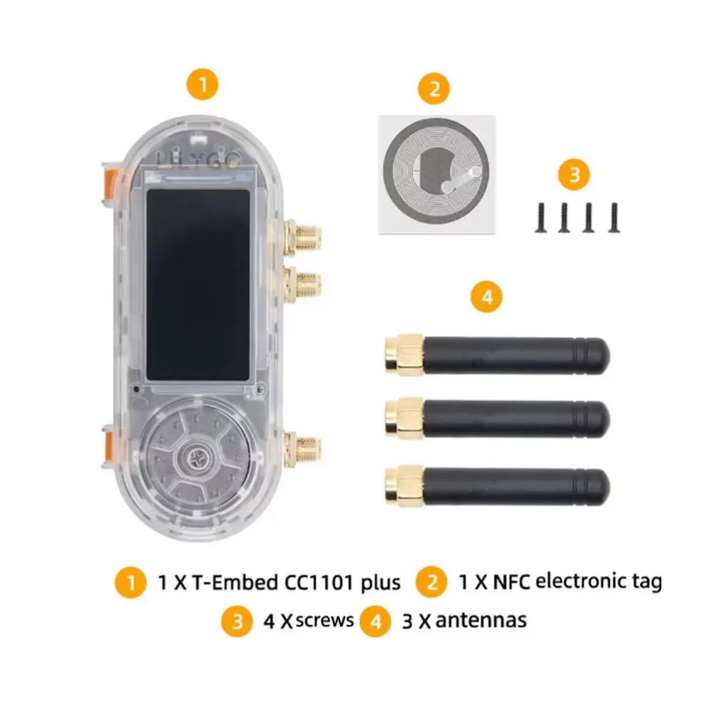 T-Embed ESP32-S3 Development Board with CC1101 Sub-1GHz RF Transceiver, PN532 NFC/RFID & 1.9-inch LCD- Compatible with LILYGO