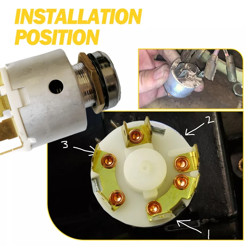 1Set Metal Ignition Switch With 2 Keys Car Accessories 127651 For MGB Midget Triumph TR GT6 Lucas 31912 SPB501 47SA Engine Tools