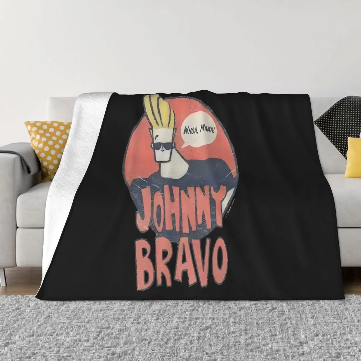 Johnny Bravo Classic Graphic 2 Home Bed Blankets Blankets & Throws Blankets And Blankets Throw Blanket