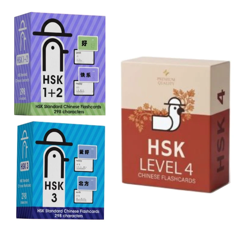HSK 1 2 3 4 Flashcards Core Vocabulary (English-Chinese Bilingual Learning Flashcards) Chinese Study Card English Study Card