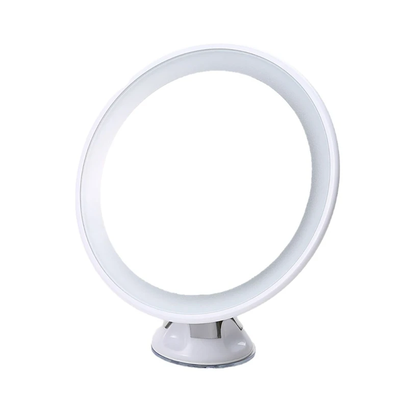 Specchio ingranditore per trucco intelligente 10X Specchio a luce supplementare a LED Ventosa a parete per viaggi in bagno Vanity