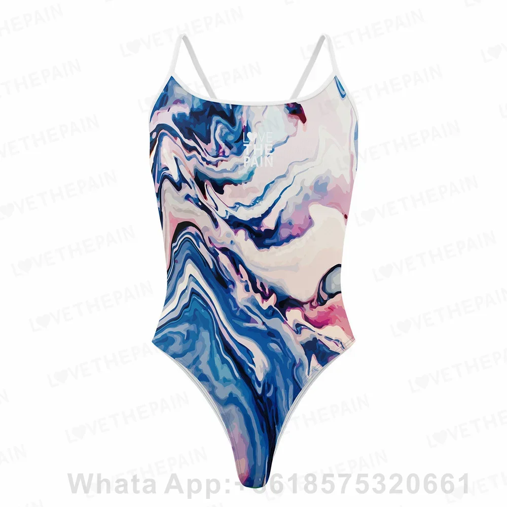 LOVE THE PAIN One Piece Swimsuit competition water aerobics and fitness swimming Multi -functional competitive training swimsuit