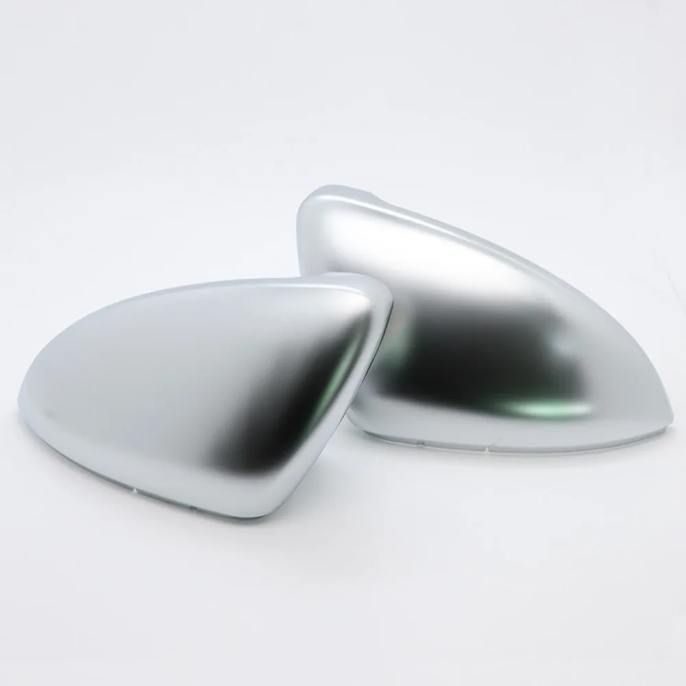 Chrome Side Wing Mirror Cap for VW Golf 7 MK7 7.5 GTD R GTI GTE VII E-golf Sportsvan sportswagen cover 2013 2019 Silver 2pcs