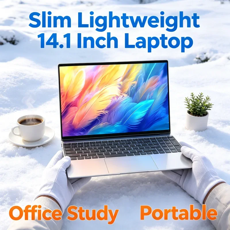 

New Ultra Slim 14.1 Laptop Intel N3700 16GB RAM 2TB SSD 1920*1080 Display Windows 11 Pro Office Study PC