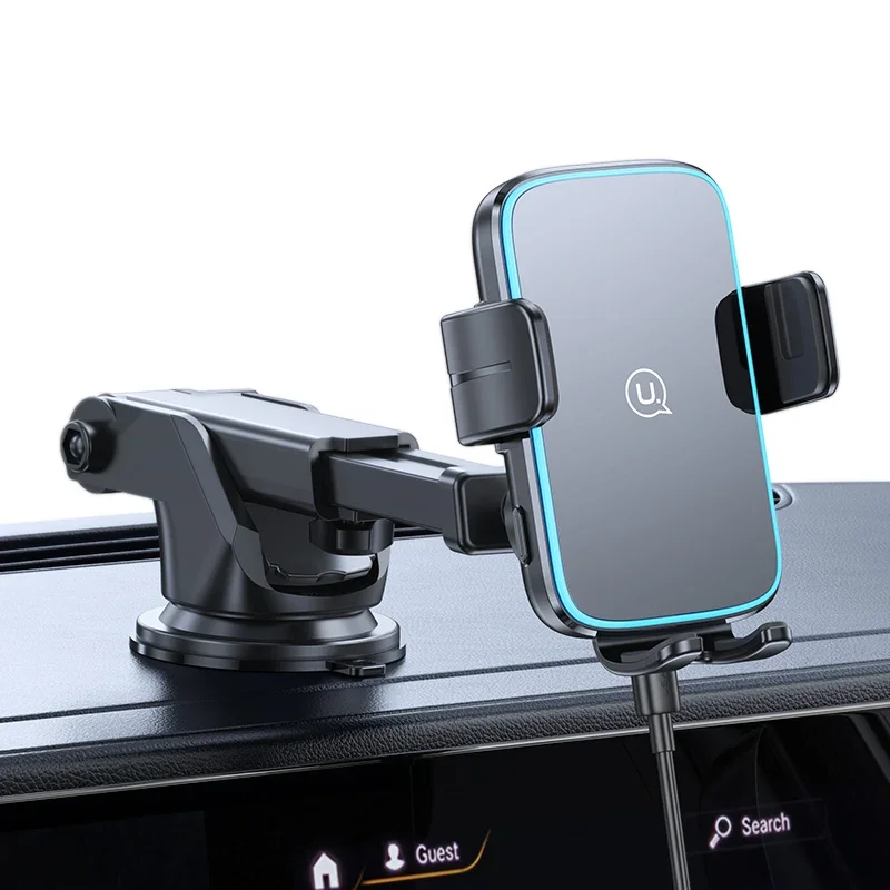 

Dashboard 15W Fast Charging Mobile Car Phone Holder Wireless Charger Magnetics Phone Holder with Car Charger Mount for Cars