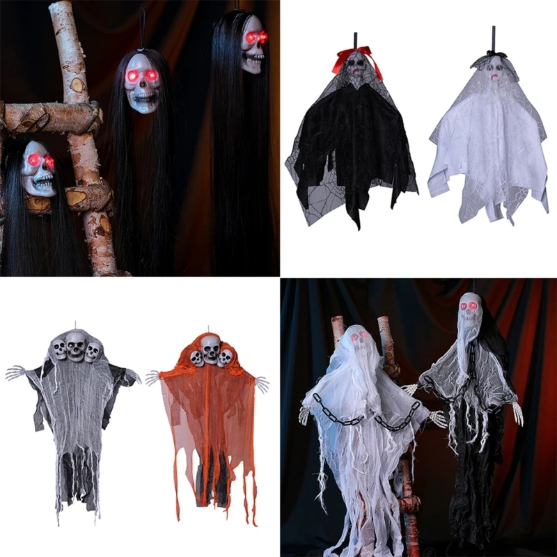 Frightening Decoration Skull Head wful Veil Cloth for Halloween Gathering