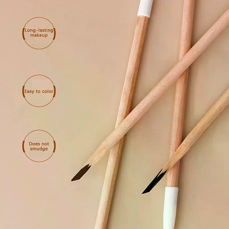 /Kuz/Hard Core Waterproof Anti-Sweat Tattoo Eyebrow Positioning Pen Makeup Tools Long Lasting Black Eyebrow Pencil Wooden