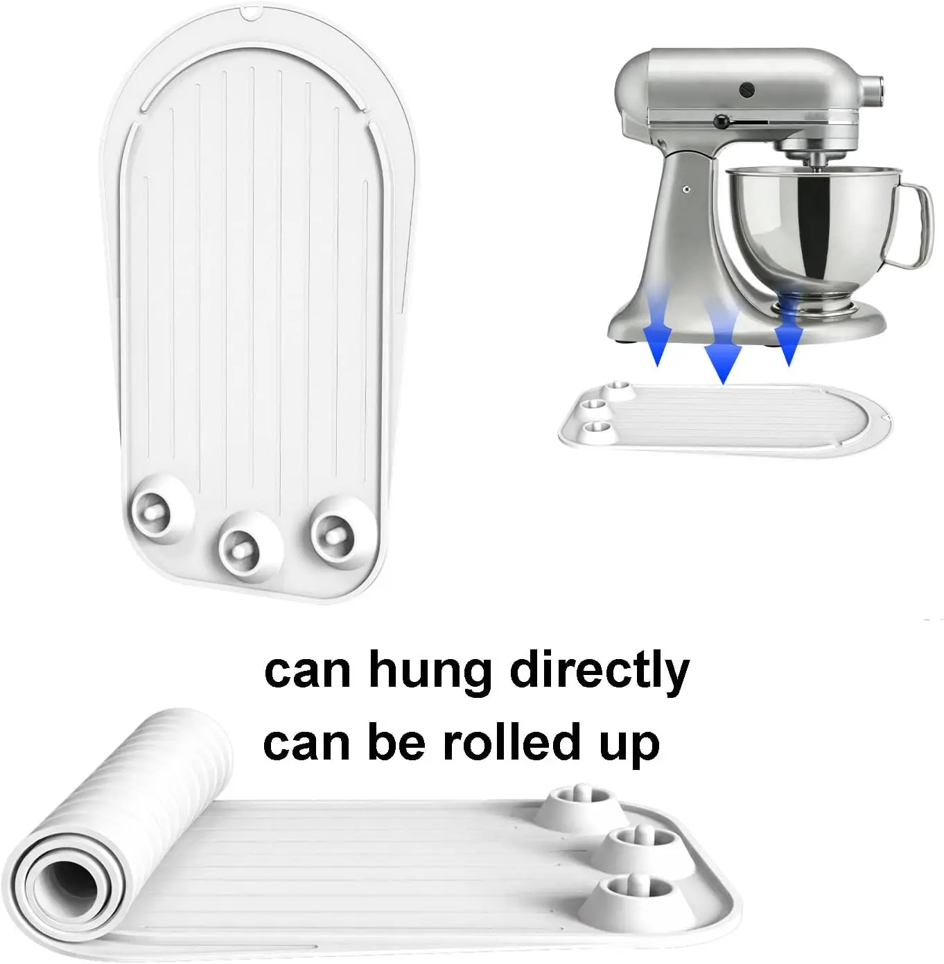 

1Pc Silicone Anti Slip Pad Kitchen Flour Mixing Machine Mat for 4.5-5 Quart Mixer,White