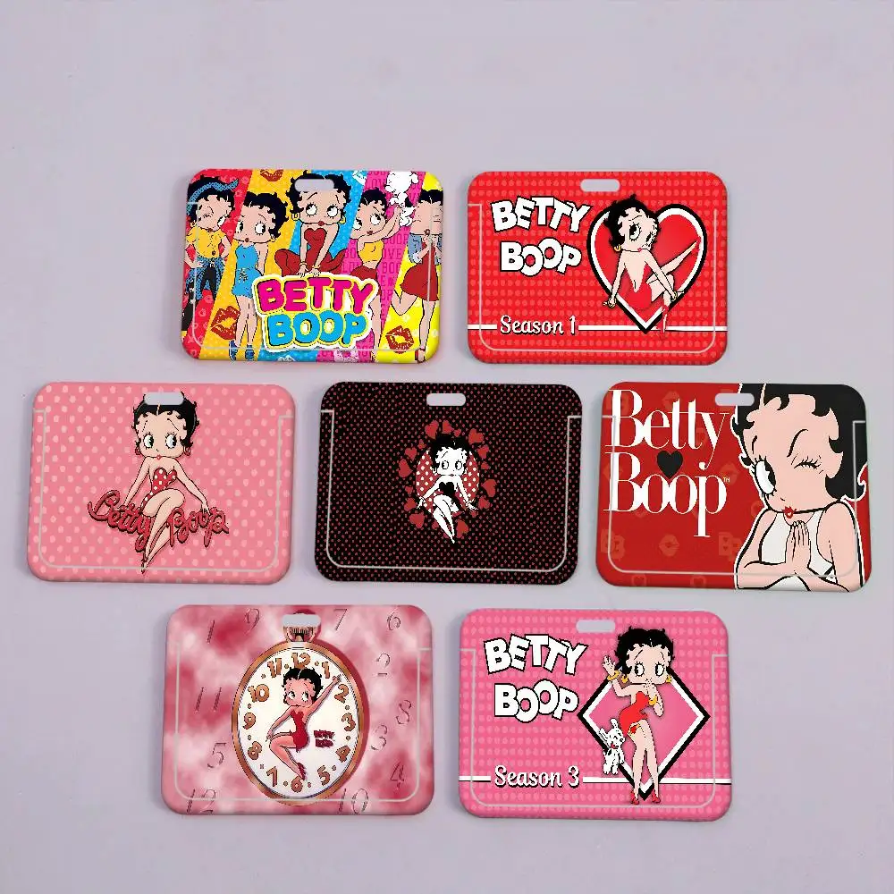 Cute B-BettyS Boop Badge Holder Lanyards Keychain Women New Cartoon Card Holders Neck Straps Student Credential For Gift view 6