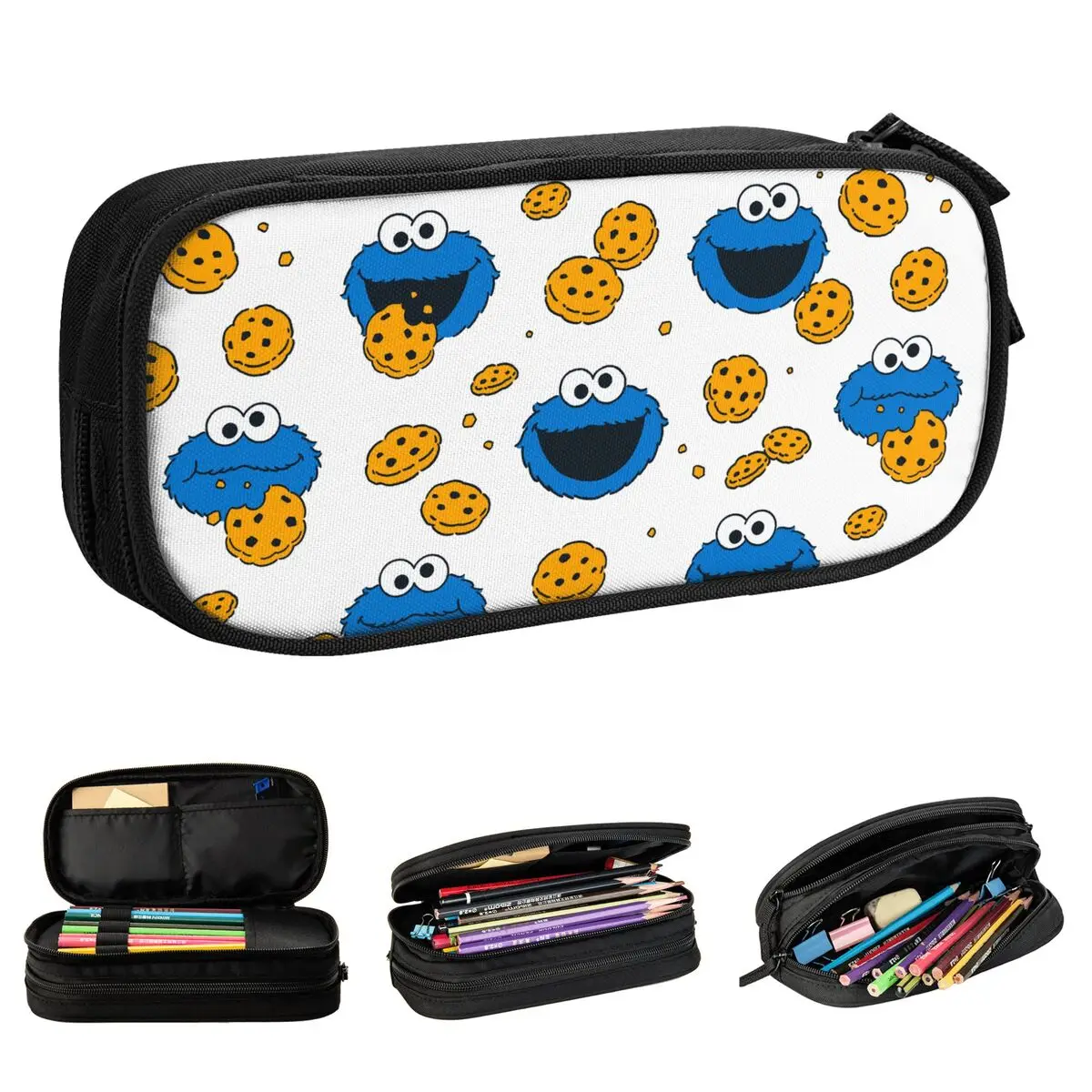 Sesamed Sweet Streets Pencil Cases Pencil Pouch Pen Box for Student Large Storage Bag Students School Gift Stationery