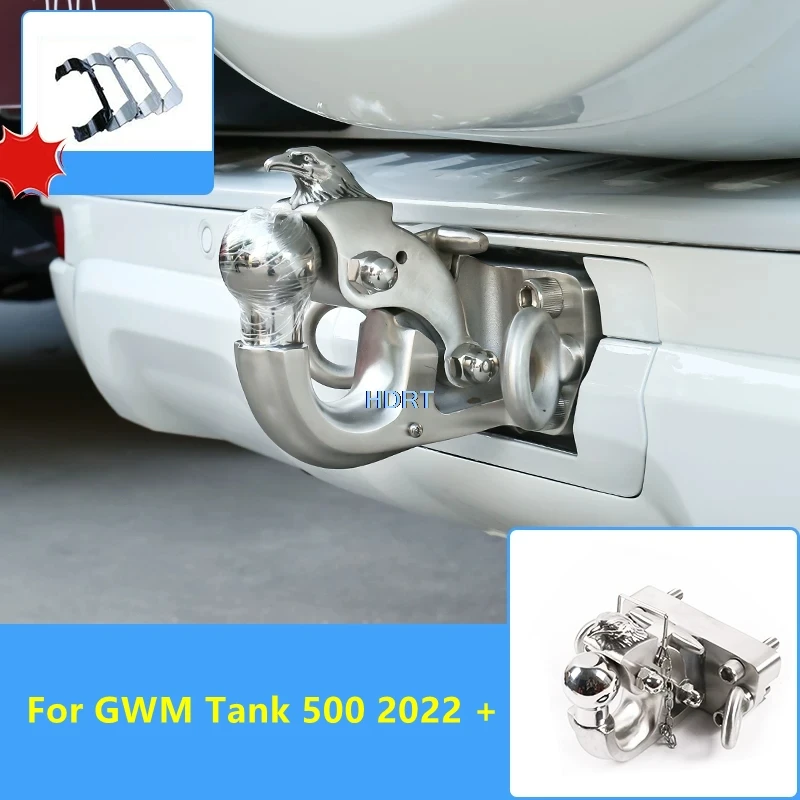 Car Rear Bumper Trailer Hitch Arm Tail Bar Tow Hook Ball Protector Decoration Accessories For GWM Tank 500 2022 + Hybrid Version