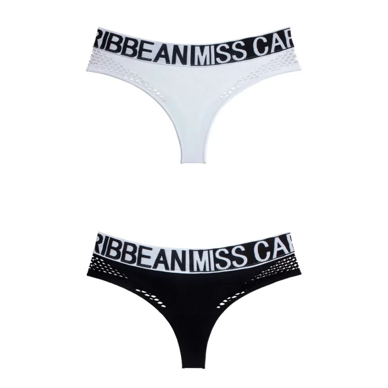 

Letter Printed Wide Belt Women thong Elastic Lady Underwear Sexy Hollow Out Mesh T-pants Temptation Lifting Buttocks G-string
