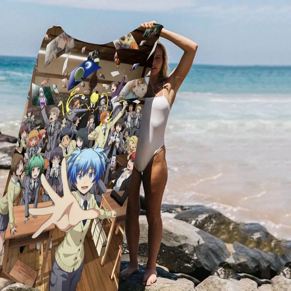 Anime Assassination Classroom Microfiber Blanket Quick Drying Beach Towels Oversized Printing Super Absorbent Pool Towel Blanket