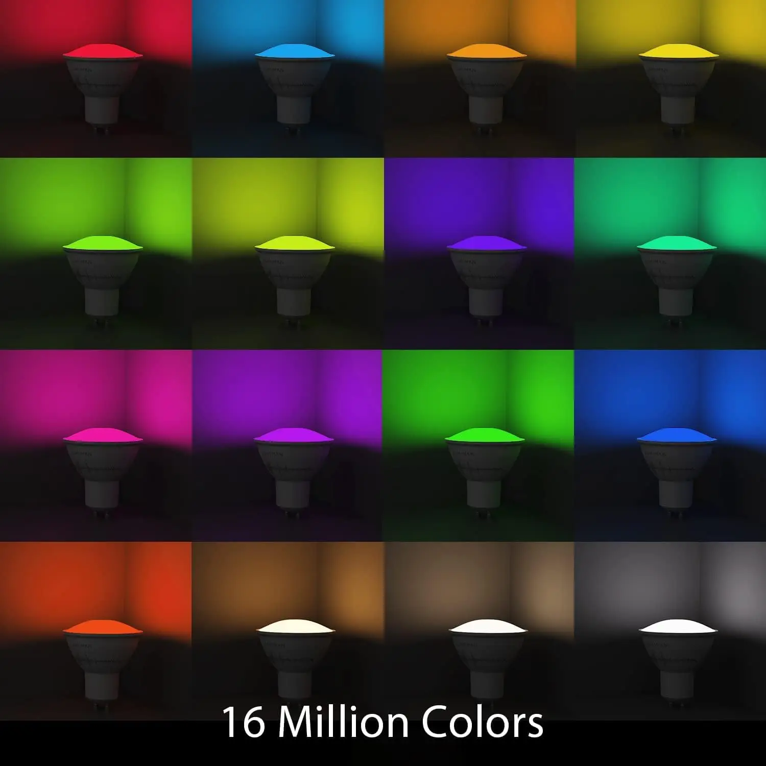 110V 220V Full Color Changing LED Bulb E27/GU10 Music Sync for Tuya WiFi Remote Control Smart Spotlight