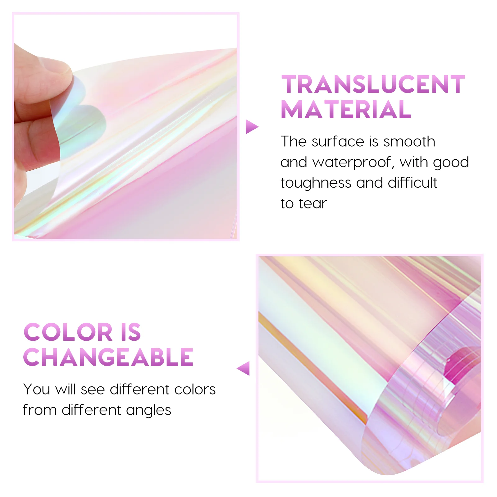 20pcs Cellophane Wrap Paper Iridescent Film Colored Packing Film For Diy Wrapping Flower Rainbow Effect Iridescent Tissue Paper