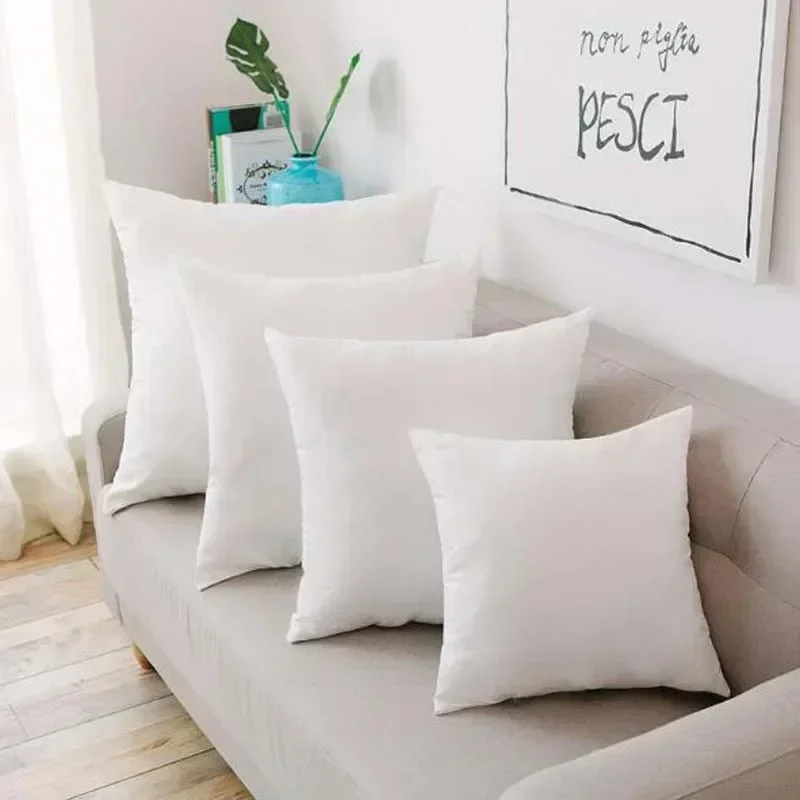 

100% Cotton Standard White Bounce Back Pillow Cushion Core Sofa Car Seat Home Interior Decor Pillows 35/40/45/50/55/60/65/70cm