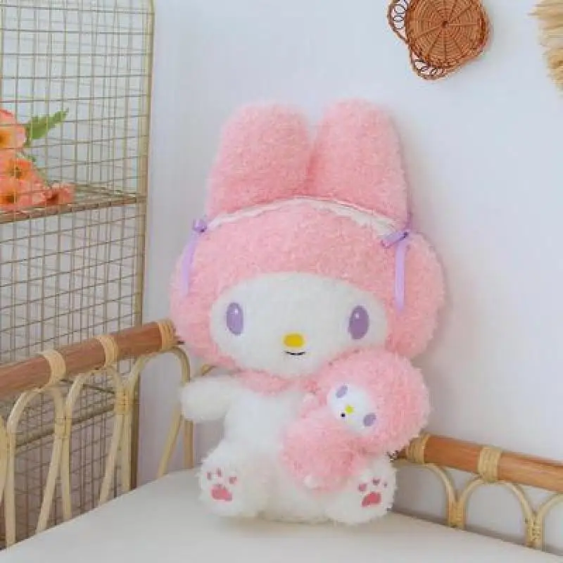 Sanrio Plush Doll Cartoon Maiden Heart Powder Melody Cuddle Pillow Kawaii Princess Wind Home Furnishing Decoration Plush Doll