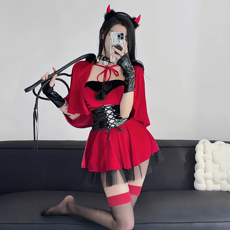 

Sexy Devil Rabbit Girl Uniform Cosplay Costume Stage Performance Nightclub Outfit Small Demon Suit Female Maid Ensemble