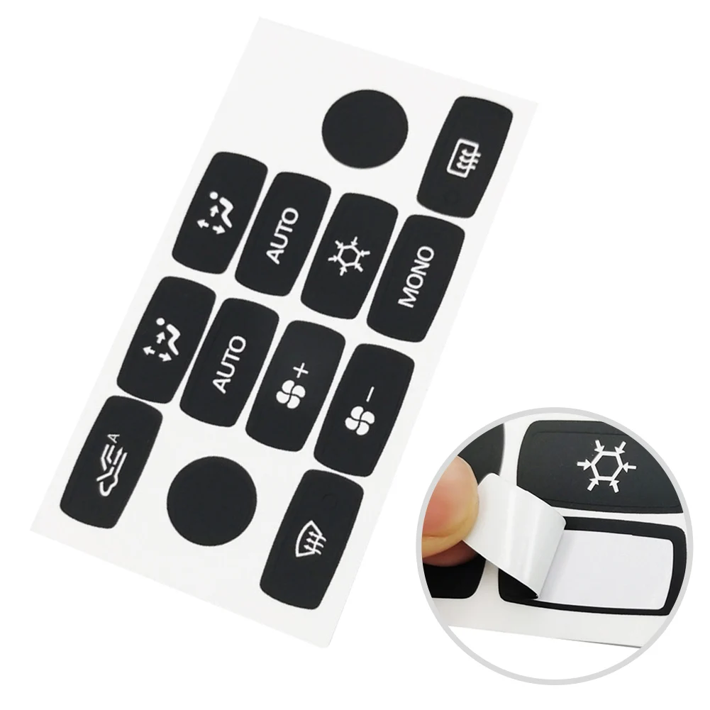 Calcomanías de reparación de botones pegatinas para Fiat Croma 05-11 para Fiat Croma Clima pegatinas de Panel para reparación interruptor de perilla de botón desgastado