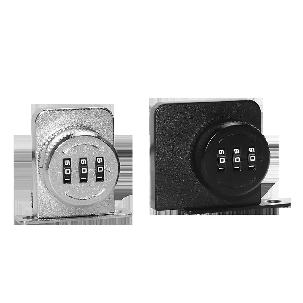 Zinc Alloy Glass Door Password Lock 3 Digital Code Furniture Display Case Lock Hardware No punching Combination Lock