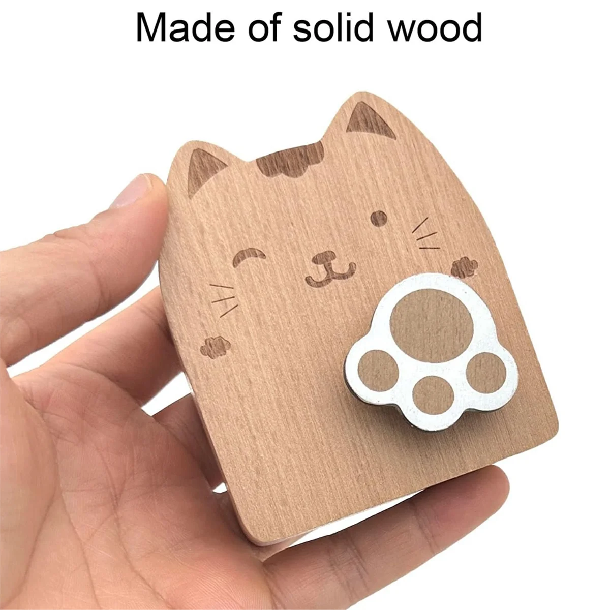 

A06RP Wood Cat Wind Up Music Box, Rotating Mechanism Movement Musical for Birthday Gifts A