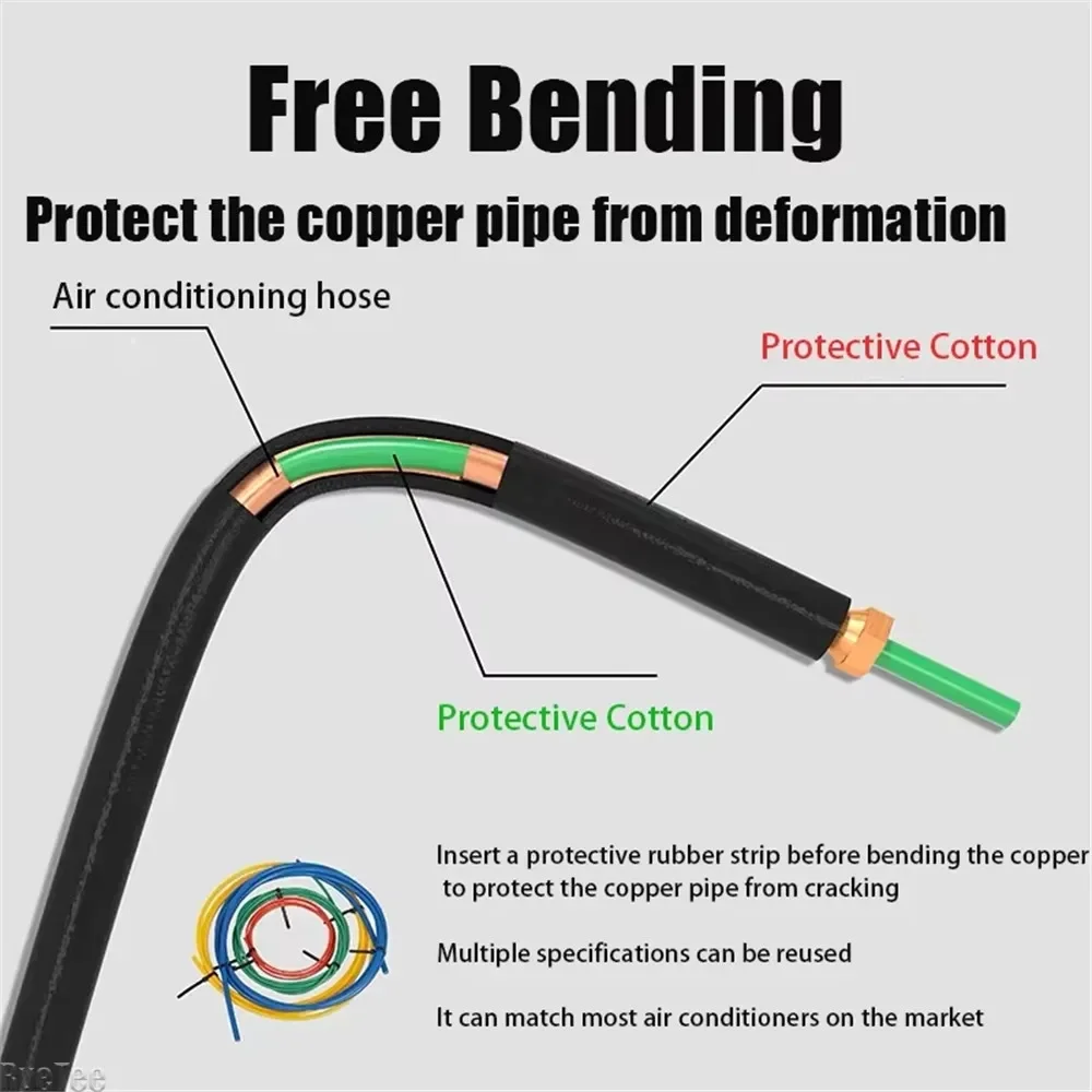 Anti-Deformation Copper Pipe Protector Copper PE Plastic Pipe Protection Tube for AC Bender Pipe Air Conditioning Bending Tool