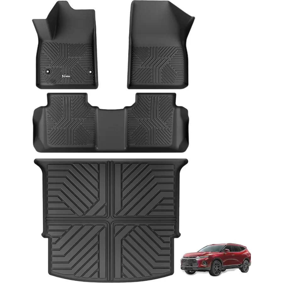 

Напольные вкладыши AllWeather TPE Custom Fit для Chevy Blazer 20192025 Gas только не для EV Trailblazer Прочный водонепроницаемый EasytoClean