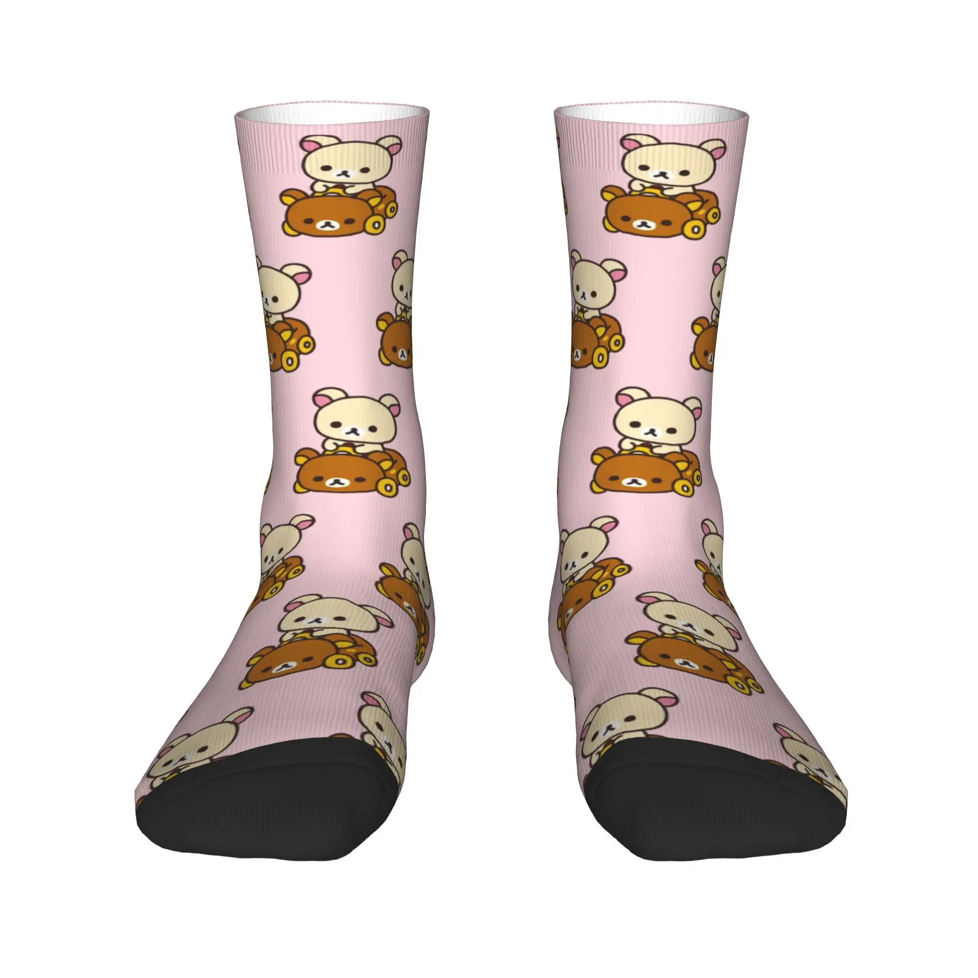 Korilakkuma يقود سيارة Rilakkuma الجوارب Harajuku جوارب فائقة النعومة كل موسم الجوارب الطويلة اكسسوارات للرجل امرأة الهدايا