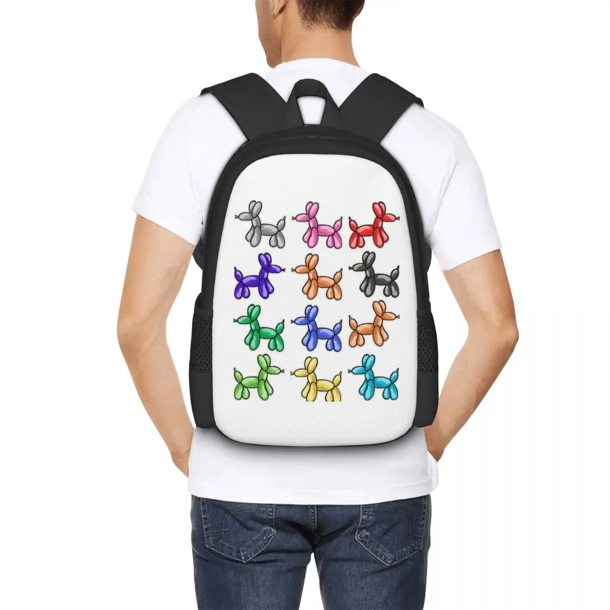 Balloon Dogs Student Backpack School Bag Hiking Travel Daypack for Boys Girls Fashion Bookbag Shoulder Bags