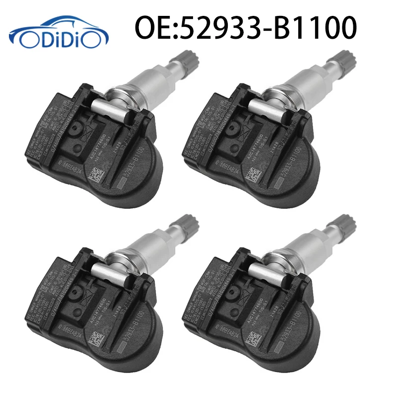 ODiDiO 52933-B1100 52933-2J100 433MHZ TPMS Tire Pressure Monitor Sensor Car For Hyundai Santa Fe Equus Genesis Accent 52933B1100