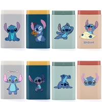 Anime Cartoon Stitch Figure Medicine Sealed Storage Case Outdoor Portable Pill Dispenser Box Weekly Organizer Tablet Container