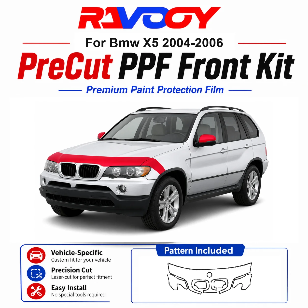 

8.5mil TPU Precut PPF Kit For 2025-2026 Acura ADX - Hood, Partial Fenders & Full Mirror Set - Self-Healing Gloss Clear Bra Film