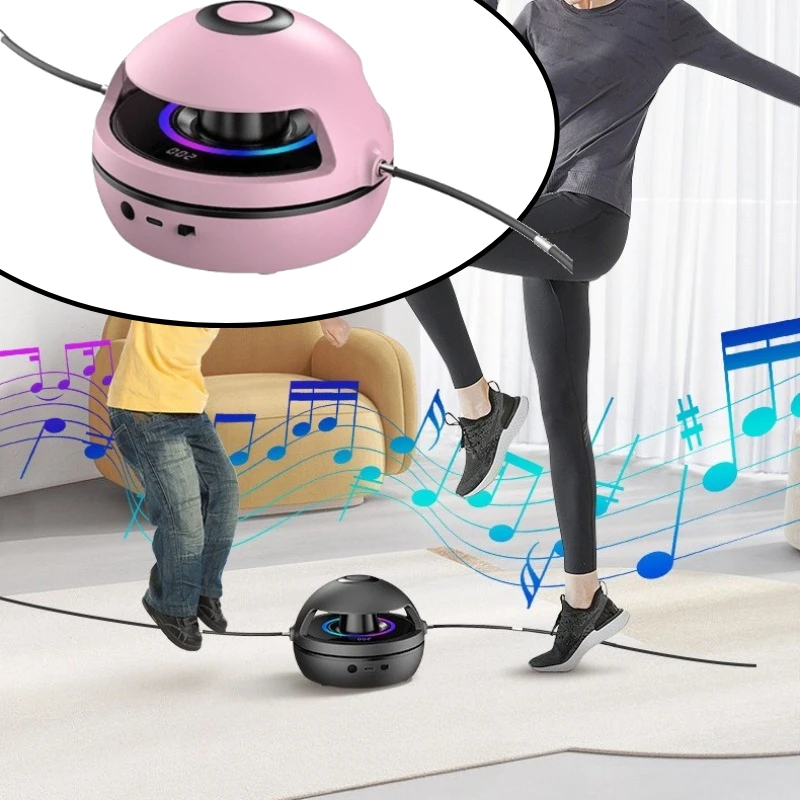 Intelligent Auto Counting Music Bluetooth Smart Electric Jump Rope Machine Multi Person Adjustable Speed Home Gym Core Training