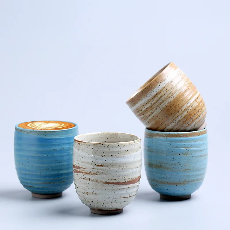 Retro Ceramic Mug - Small Capacity, High-Value, Coarse Pottery Coffee Cup with Kiln-Change Effect