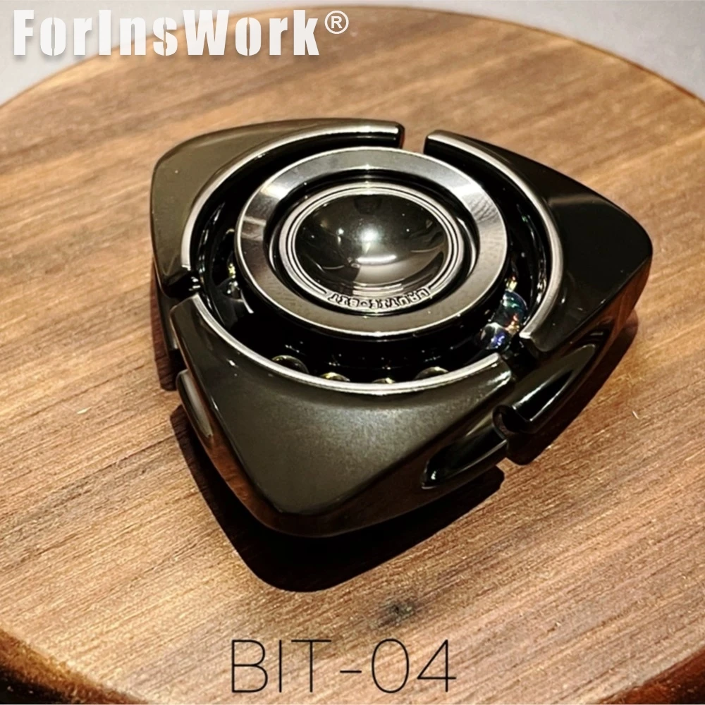 LAUTEI BIT-04 الزركونيوم تلميع ثلاثي أوراق تململ سبينر المعادن EDC لعبة للبالغين الإجهاد الإغاثة فنجر سبينر بت سلسلة #1