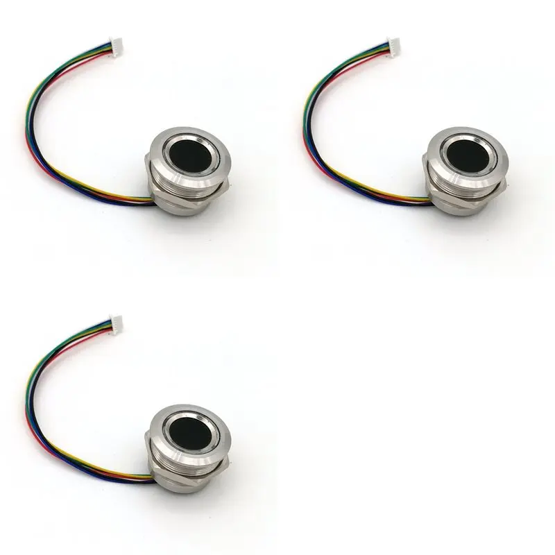 bsevb-3x-r503-round-rgb-ring-indicator-led-control-dc33v-mx10-6pin-capacitive-fingerprint-module-sensor-scanner-19mm