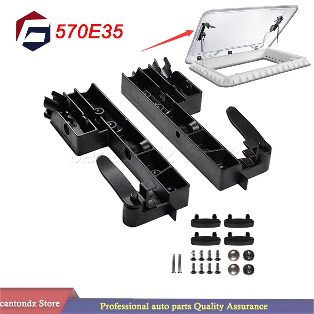 

570e35 2 x Dometic Heki Rooflight Lift Locking Handles Caravan Motorhome Black 570E35