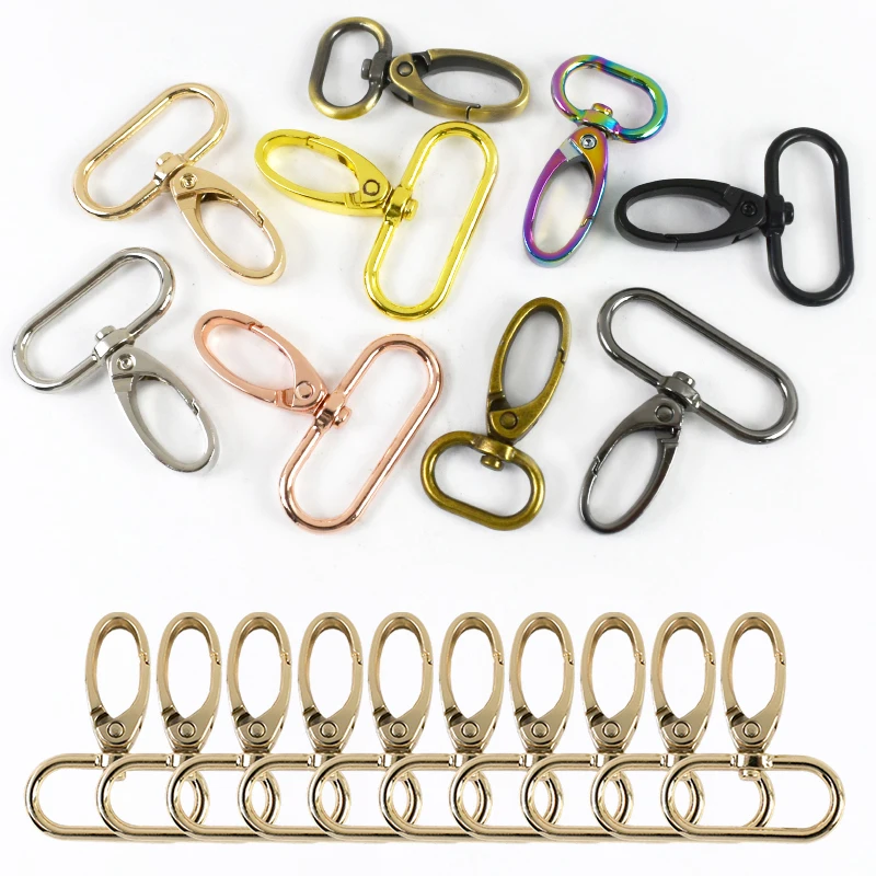 

10/20Pcs 20/25/32/38mm Metal Buckle Bag Strap Swivel Lobster Clasp Keychain Carabiner Snap Hook Dog Collar Connector Accessories