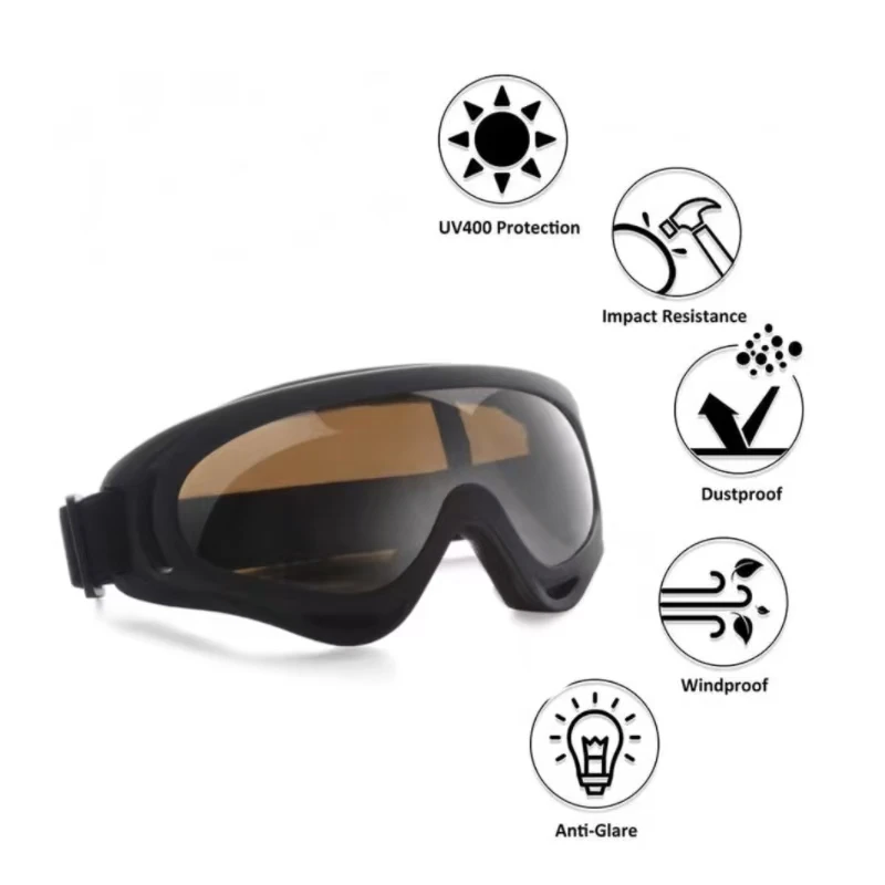 Tactical Goggles Skydiving Skateboarding Skiing Dirt Bike Goggles Windproof Dust-proof Anti-Fog UV Protection Eye Goggle image 2