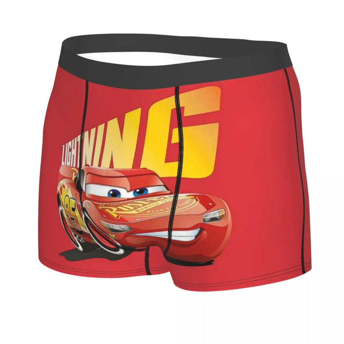 Custom Lighting McQueen Underwear Men Stretch Cars Boxer Briefs Shorts Panties Soft Underpants For Homme