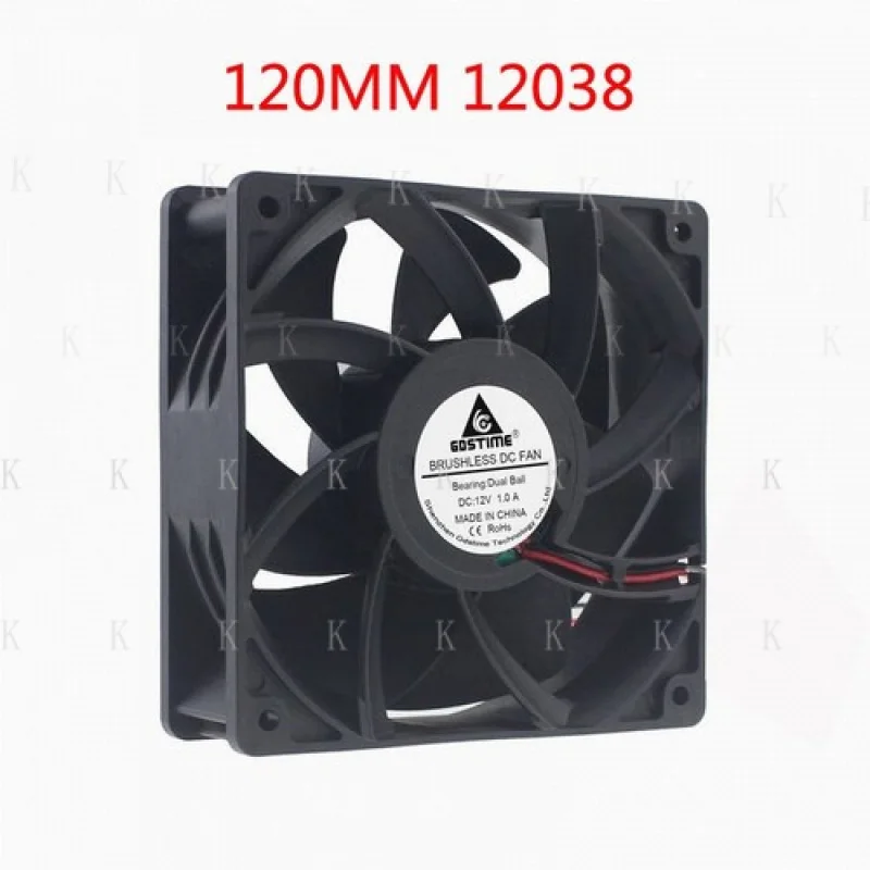 C  FOR  12CM 12038 DC12V 1.0A High Speed Double Ball Inverter Brushless Cooling Fan