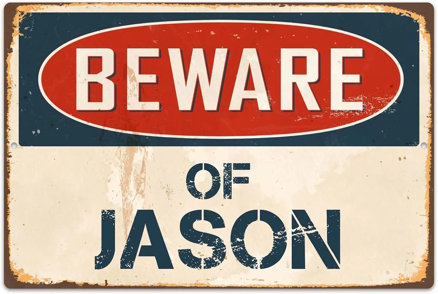 StickerPirate Beware of Jason  Vintage Aluminum Retro Metal Sign VS672-aluminum